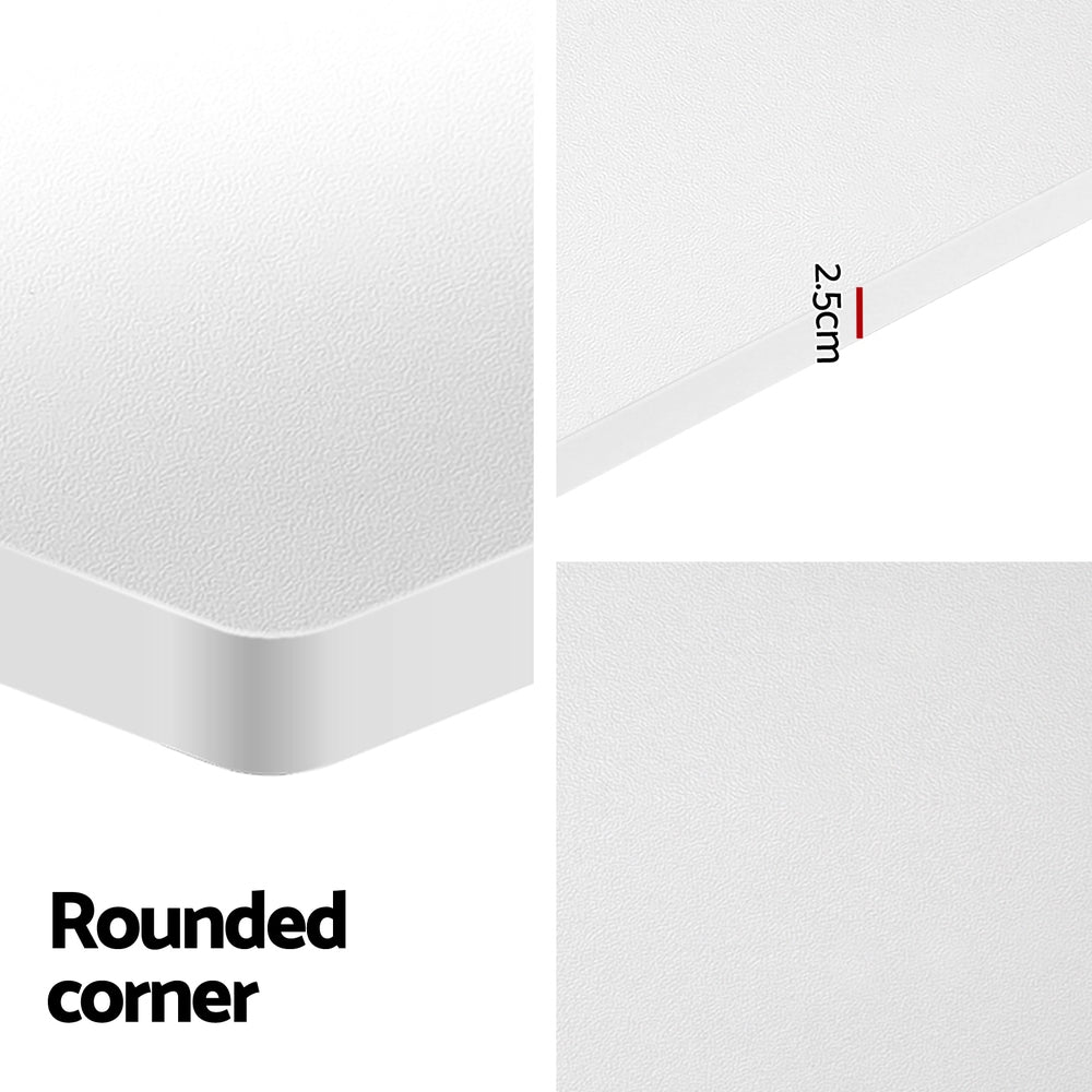 Standing Desk (Dual Motor) White 140cm - Homecoze