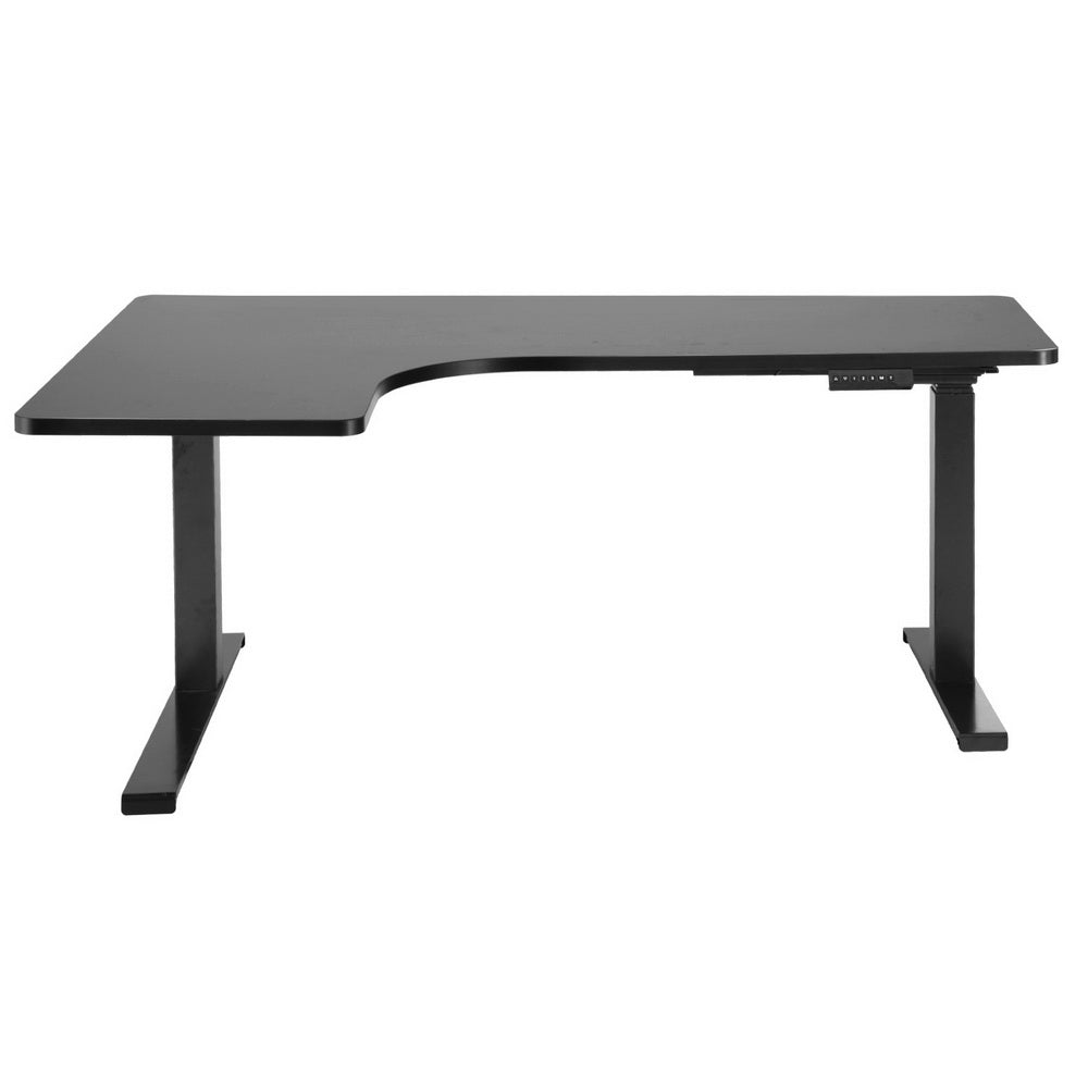 L-shape Standing Desk Black & Black 160cm - Homecoze
