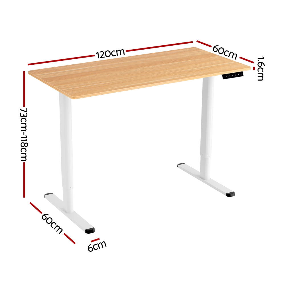 120CM Artiss Electric Standing Desk Sit Stand Desks Home Office Computer Desk - Homecoze