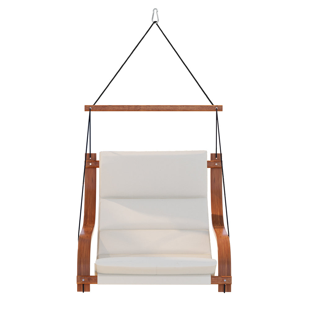 Hanging Lounge Chair Wooden Hammock Seat Indoor Outdoor - Homecoze