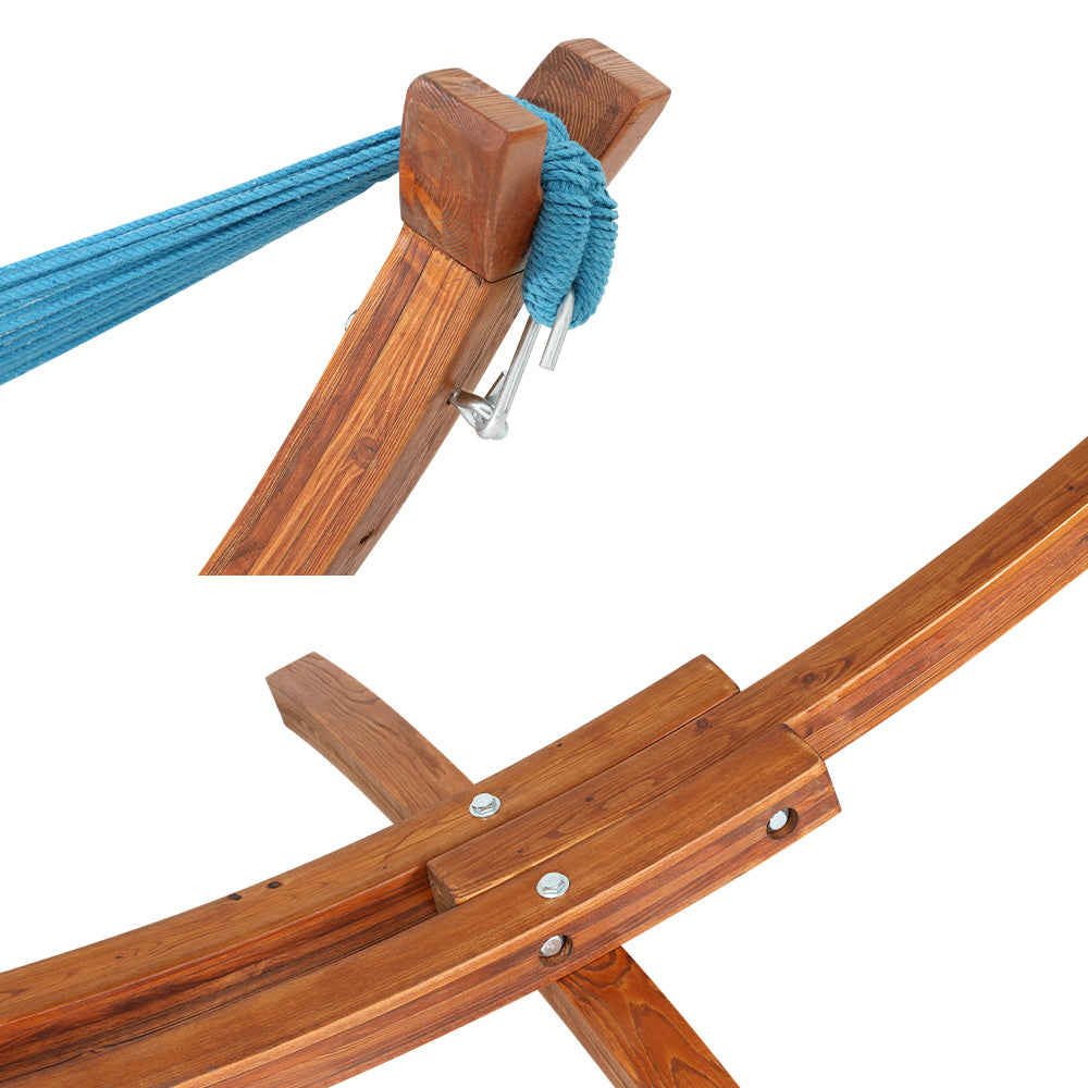 Swinging Hammock Bed with Wooden Stand - Homecoze