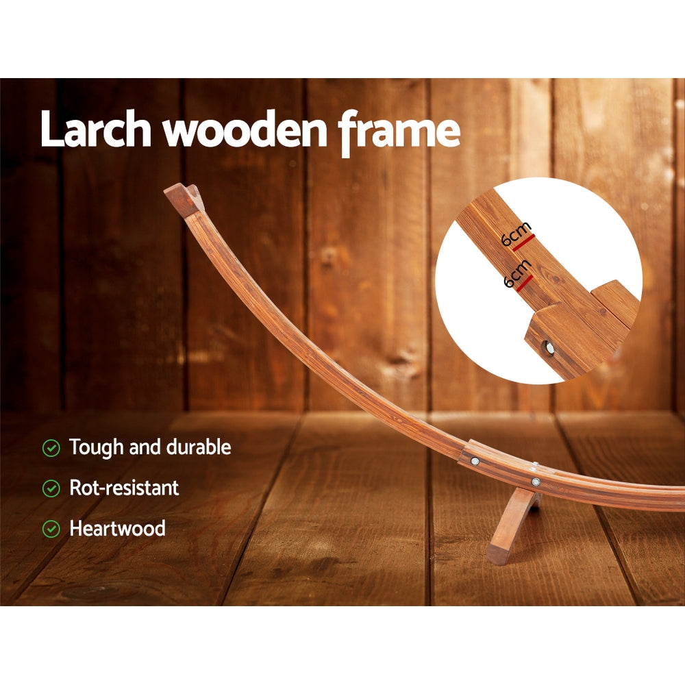 Swinging Hammock Bed with Wooden Stand - Homecoze
