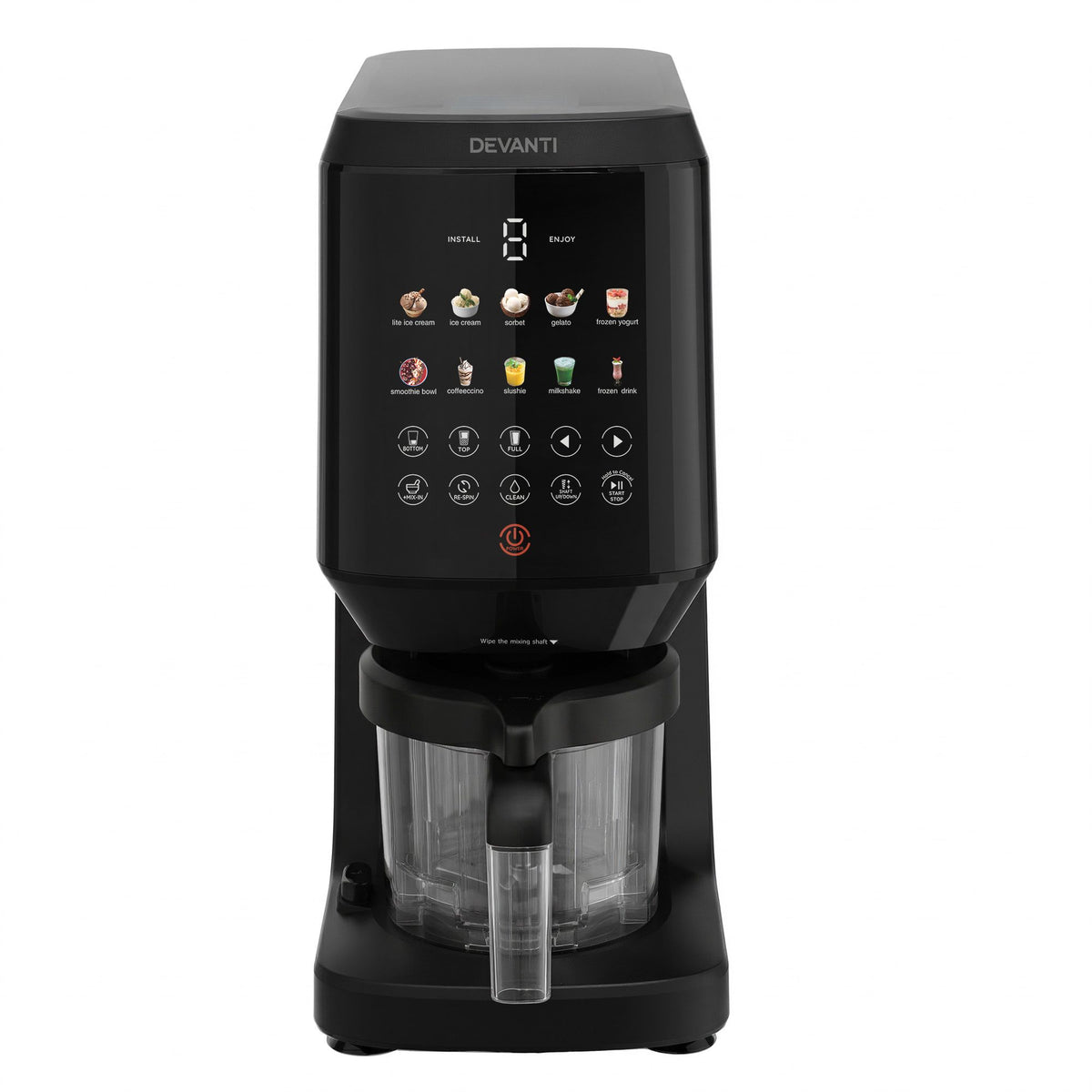 Devanti 10-in-1 Ice Cream Maker Machine Homemade Gelato Sorbet Smart Portion Control Custom Mix-Ins - Homecoze