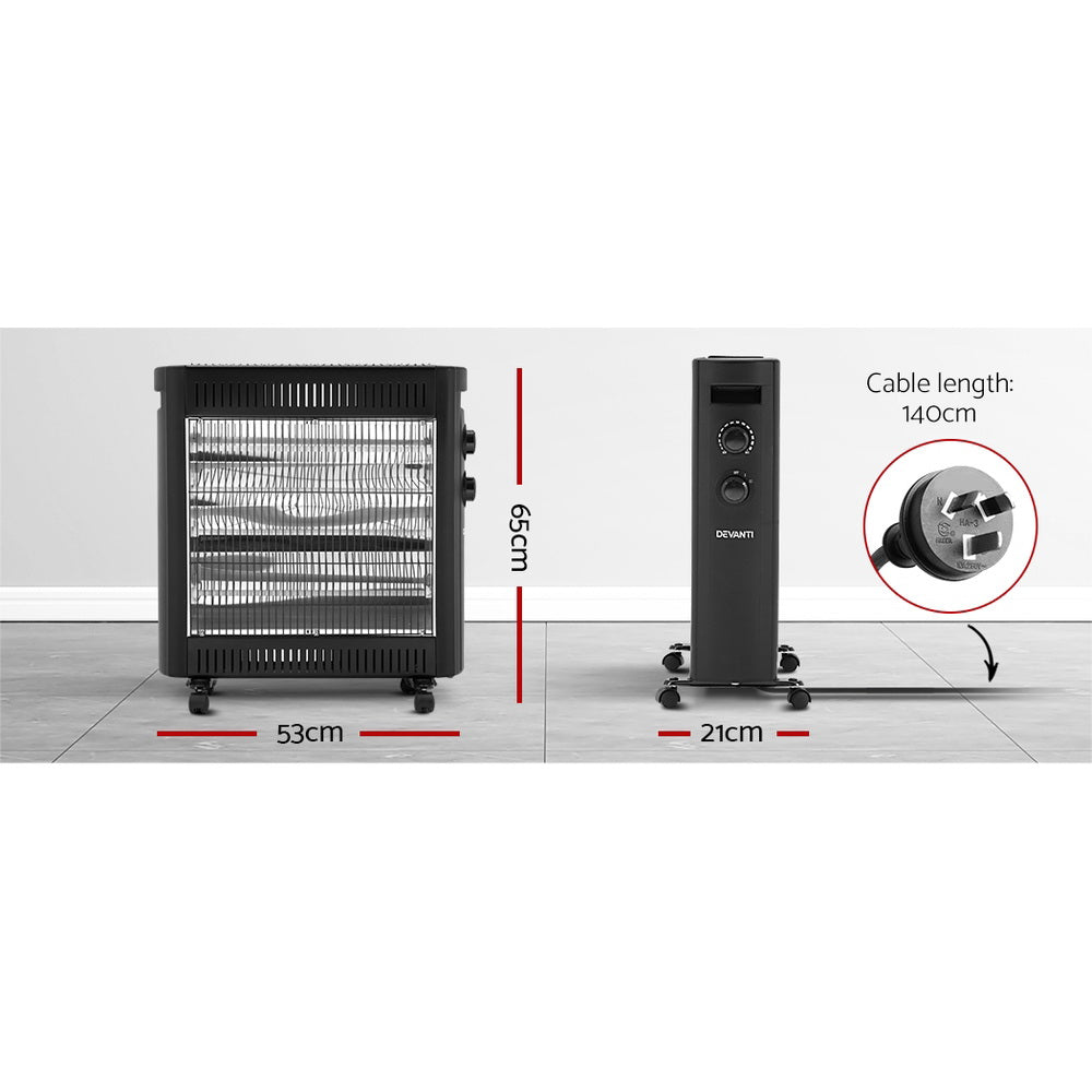 2200W Infrared Portable Electric Radiant Heater - Homecoze