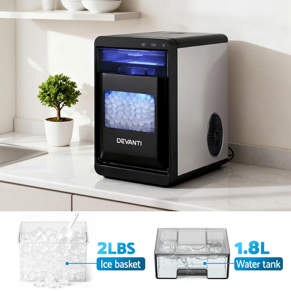 0.8kg/hr Nugget Ice Maker - Black - Homecoze
