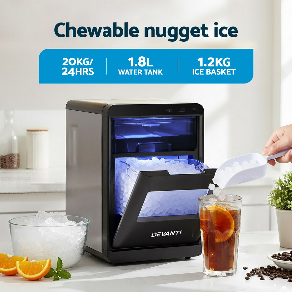 0.8kg/hr Nugget Ice Maker - Black - Homecoze