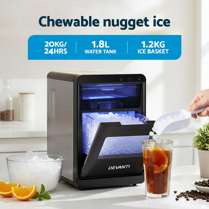 0.8kg/hr Chewable Nugget Ice Maker - Black