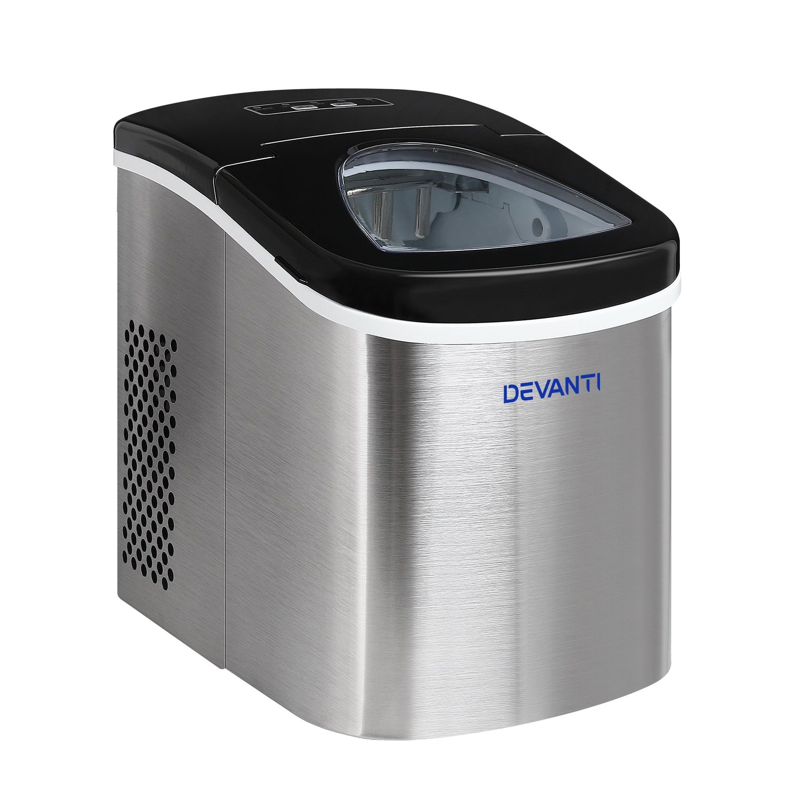 Portable Ice Cube Maker 0.5kg/hr Small or Large Home Ice Machine Stainless Steel - Homecoze