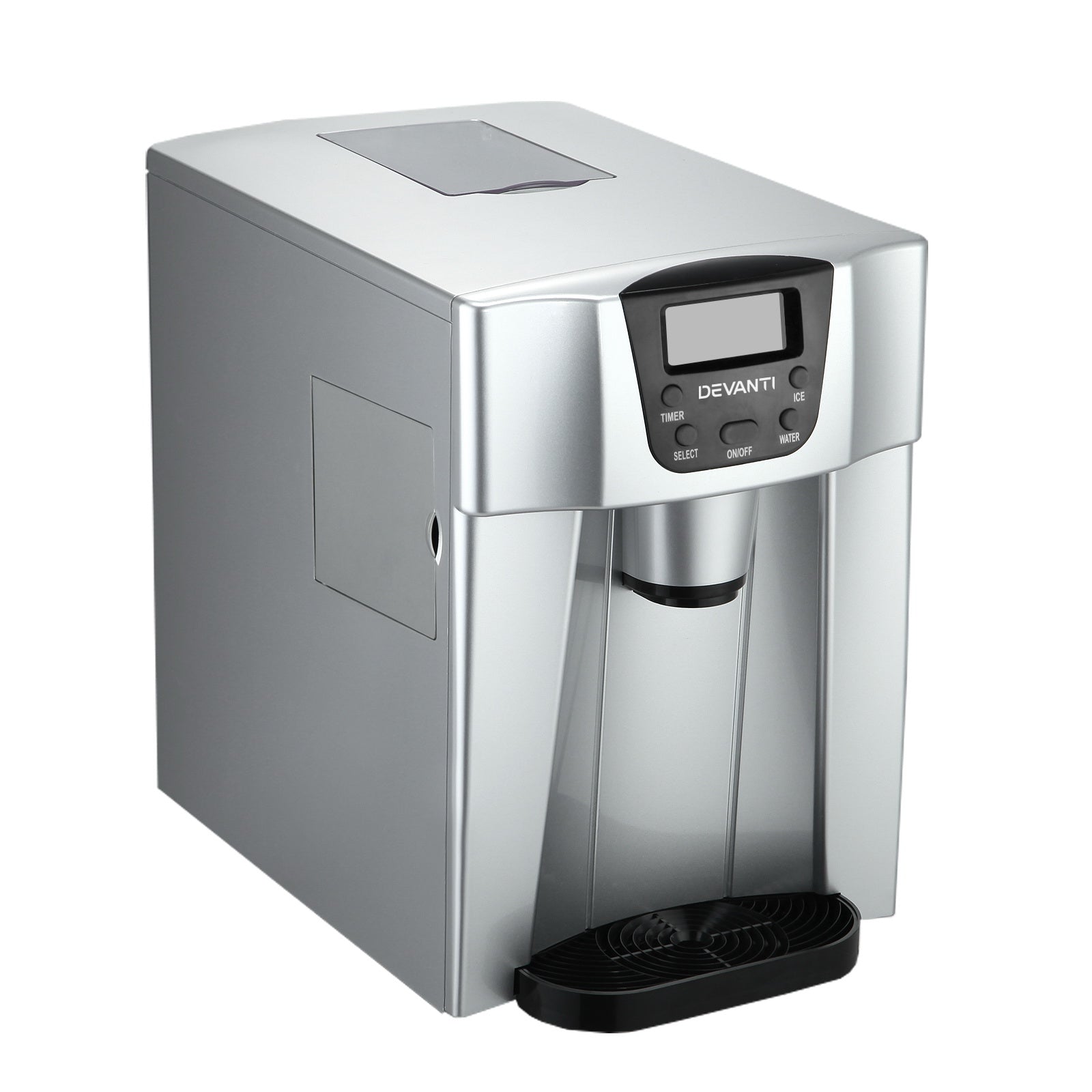 Portable Ice Cube Maker & Cool Water Dispenser  0.5kg/hr Ice Machine - Silver - Homecoze