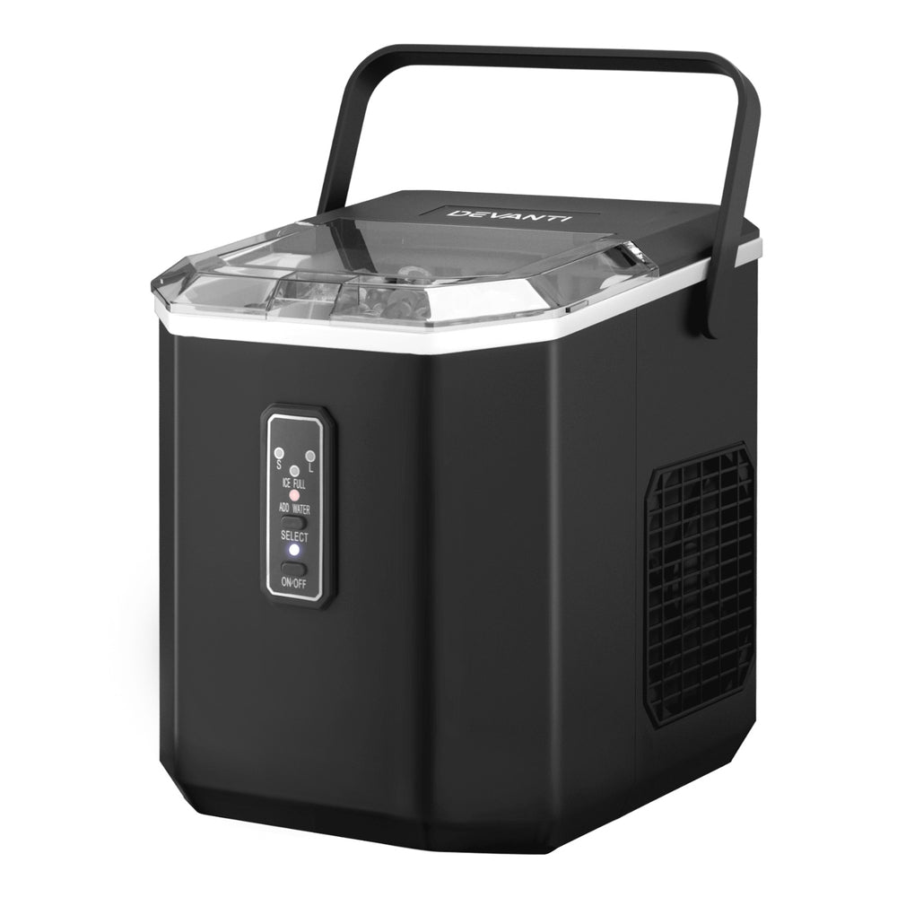 Devanti 12kg Ice Maker Machine 1.3L w/Scoop Holder Black - Homecoze