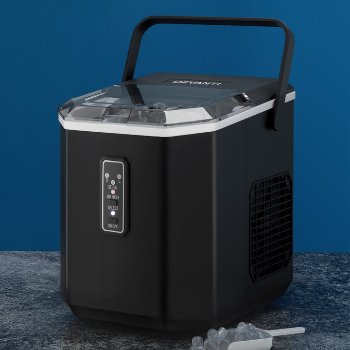 Devanti 12kg Ice Maker Machine 1.3L w/Scoop Holder Black - Homecoze