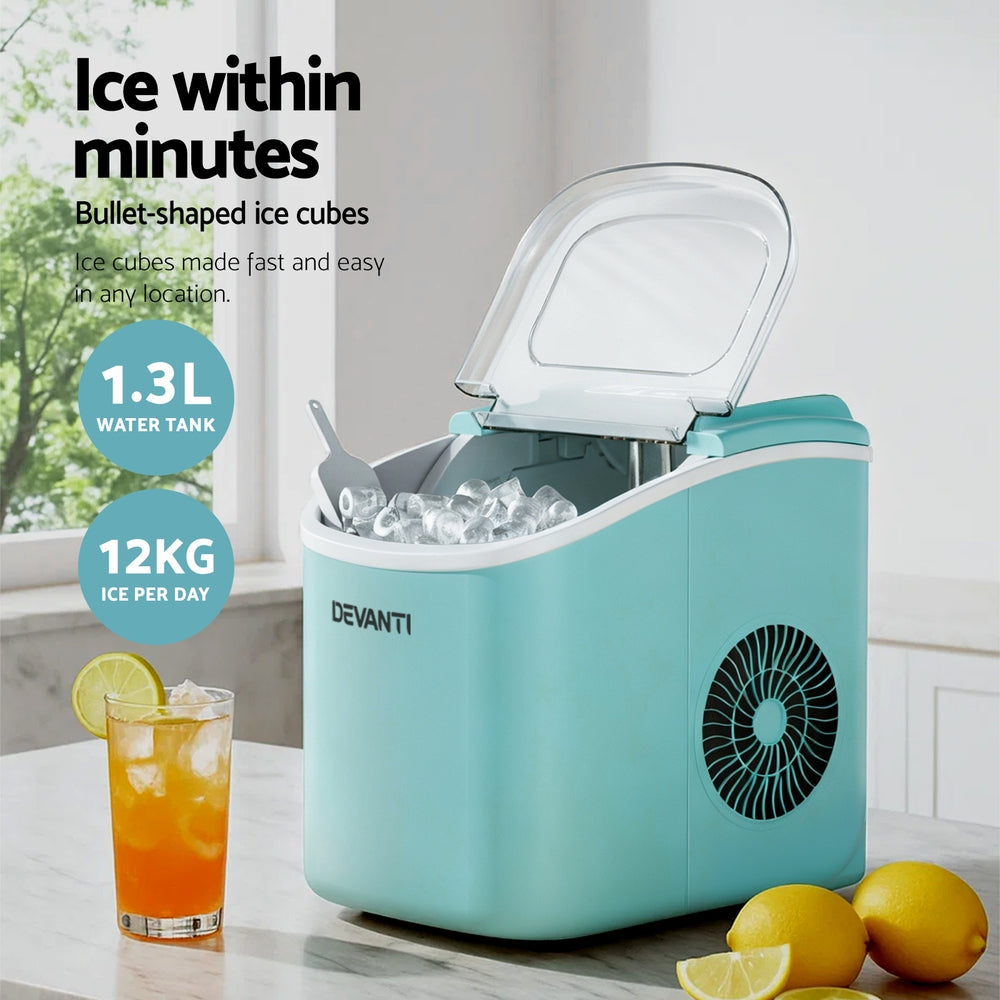 0.5kg/hr Ice Cube Maker - Green - Homecoze