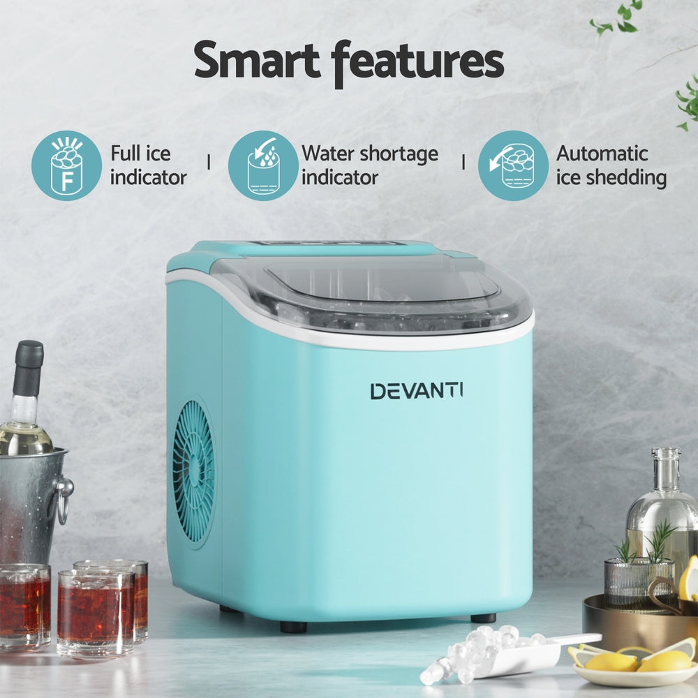 0.5kg/hr Ice Cube Maker - Green - Homecoze