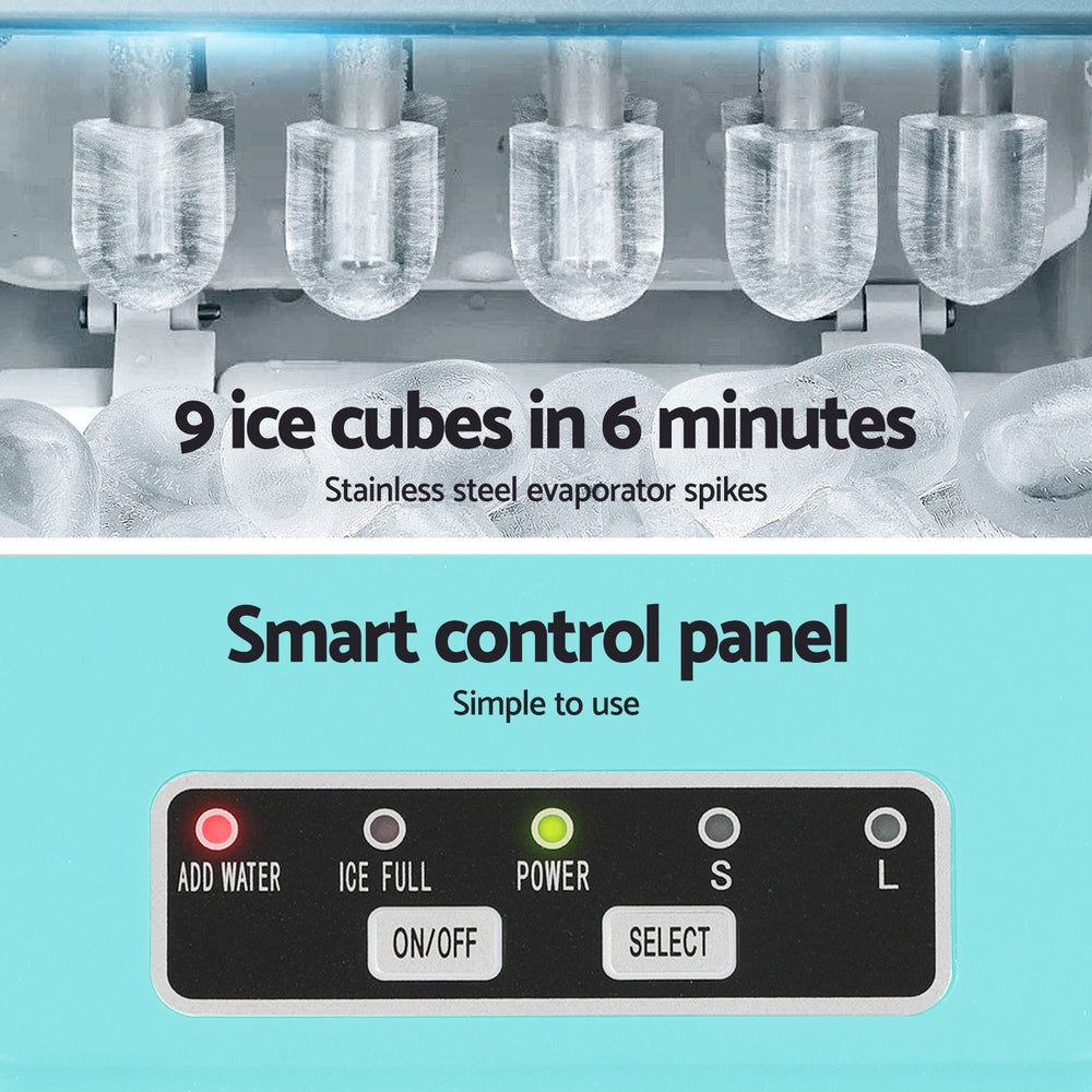 0.5kg/hr Ice Cube Maker - Green - Homecoze