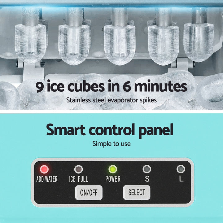0.5kg/hr Ice Cube Maker - Green - Homecoze