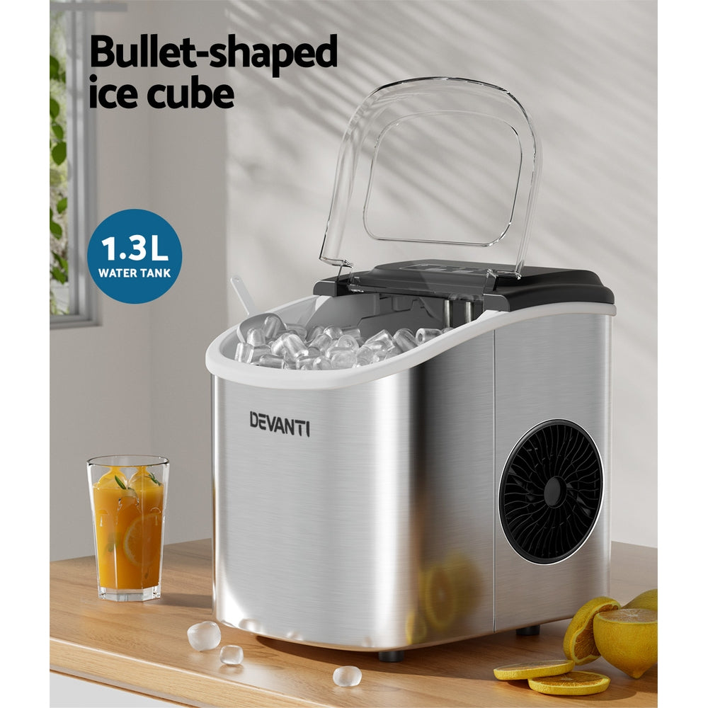 0.5kg/hr Ice Cube Maker - Stainless Steel - Homecoze