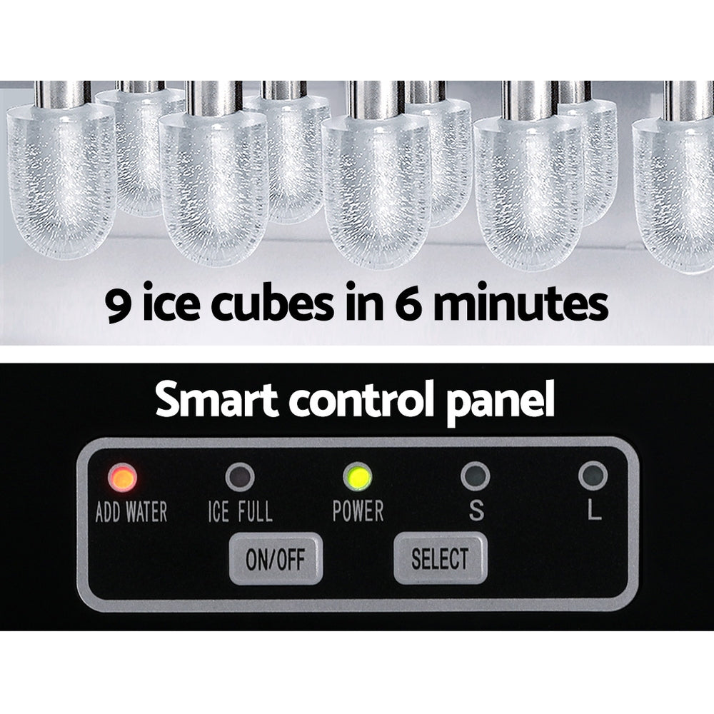 0.5kg/hr Ice Cube Maker - Stainless Steel - Homecoze