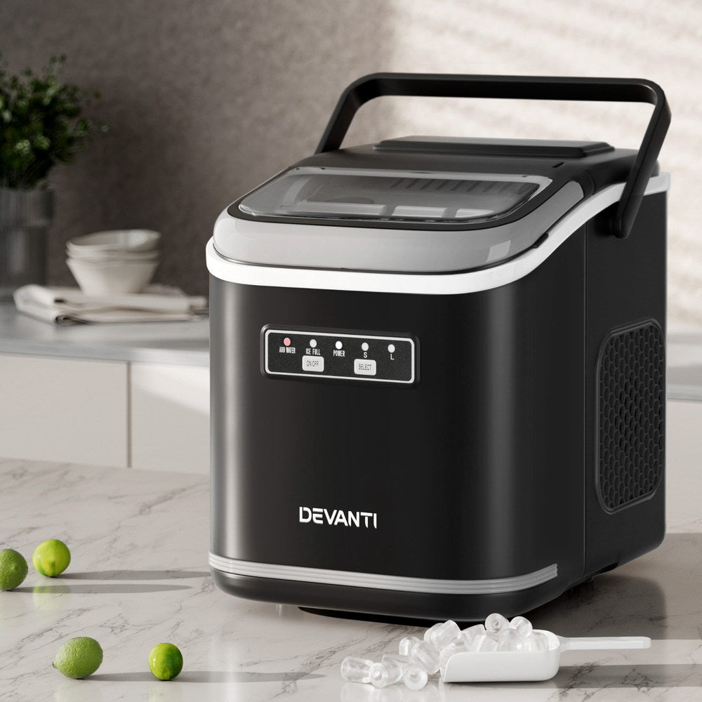 0.5kg/hr Portable Ice Maker - Black - Homecoze