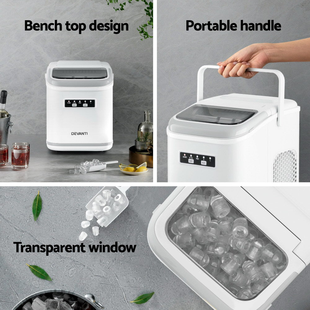 0.5kg/hr Portable Ice Maker - White - Homecoze