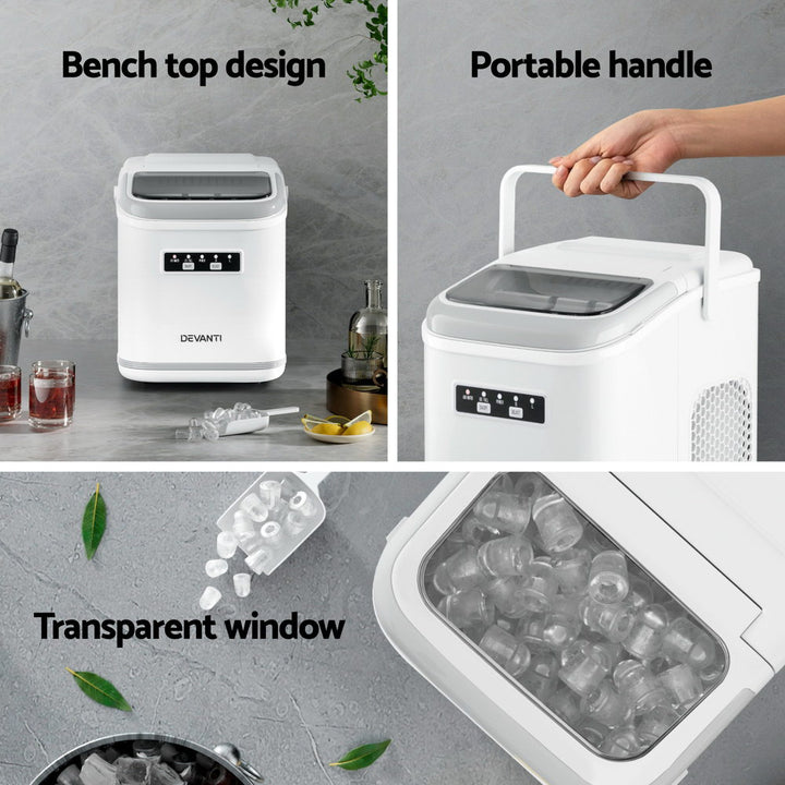 0.5kg/hr Portable Ice Maker - White - Homecoze
