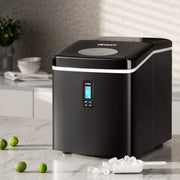 Portable Ice Cube Maker 0.6kg/hr Adjustable S/M/L Bullet Ice Home Bar Benchtop - Black - Homecoze