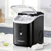 Portable Ice Cube Maker 0.6kg/hr Benchtop Nugget Ice Machine - Black