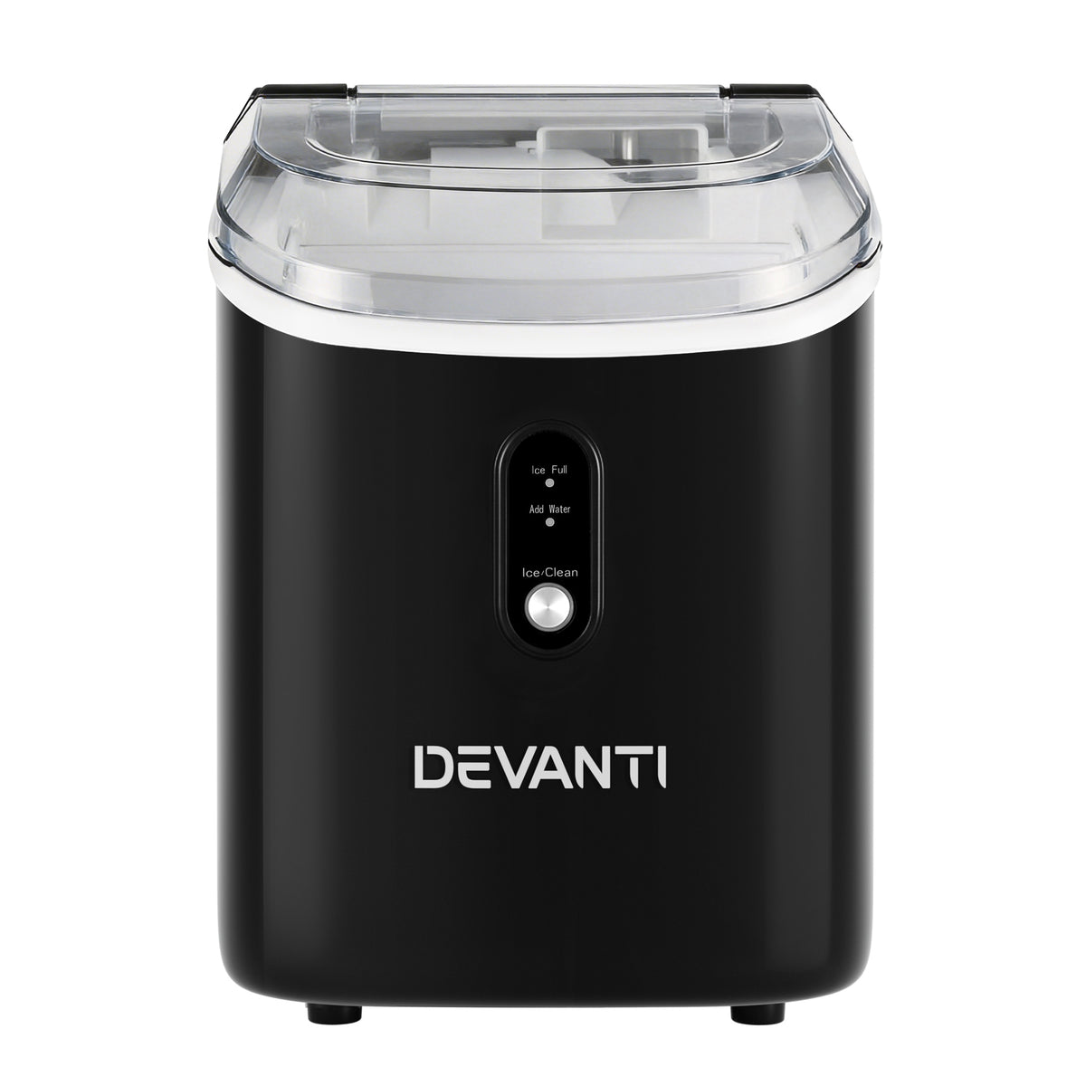 Portable Ice Cube Maker 0.6kg/hr Benchtop Nugget Ice Machine - Black