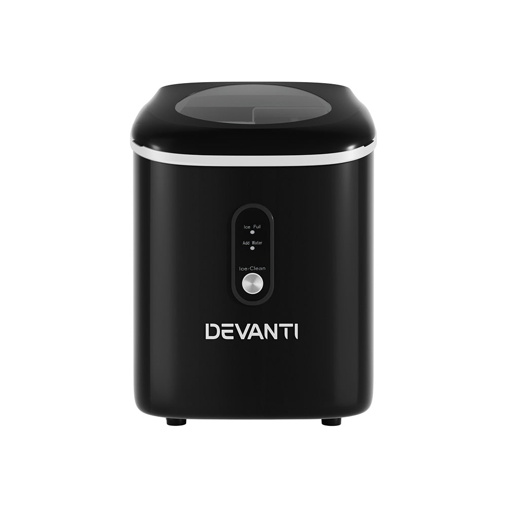 Portable Ice Cube Maker 0.6kg/hr Benchtop Nugget Ice Machine - Black - Homecoze
