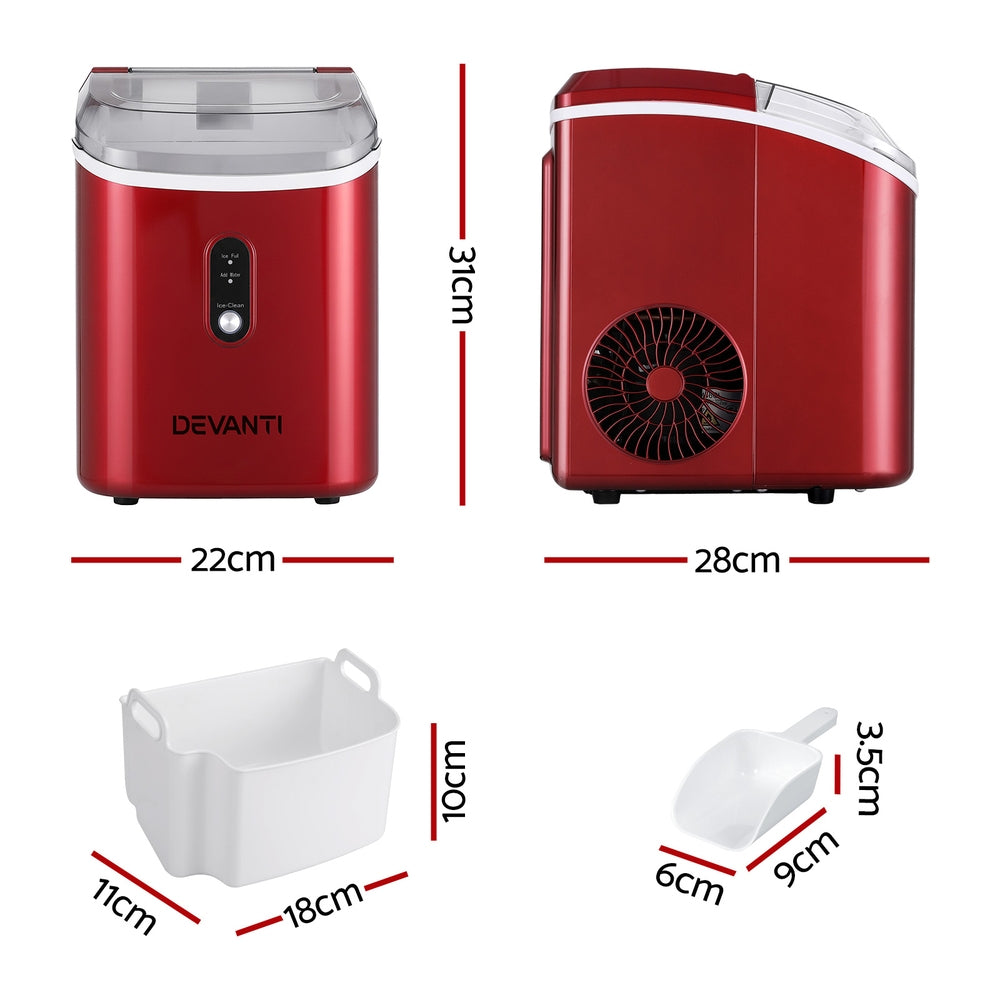 0.6kg/hr Mini Nugget Ice Cube Maker - Homecoze