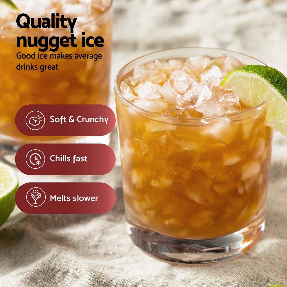 0.6kg/hr Mini Nugget Ice Cube Maker - Homecoze