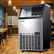 Commercial Ice Cube Maker 1.8kg to 2.5kg/hr Ice Machine Adjustable Size - Stainless Steel - Homecoze
