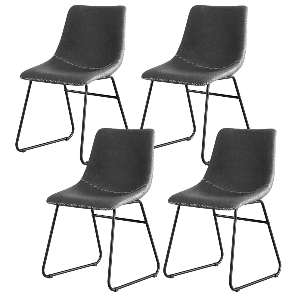 Hudson (Set of 4) Dining Chairs - Grey - Homecoze