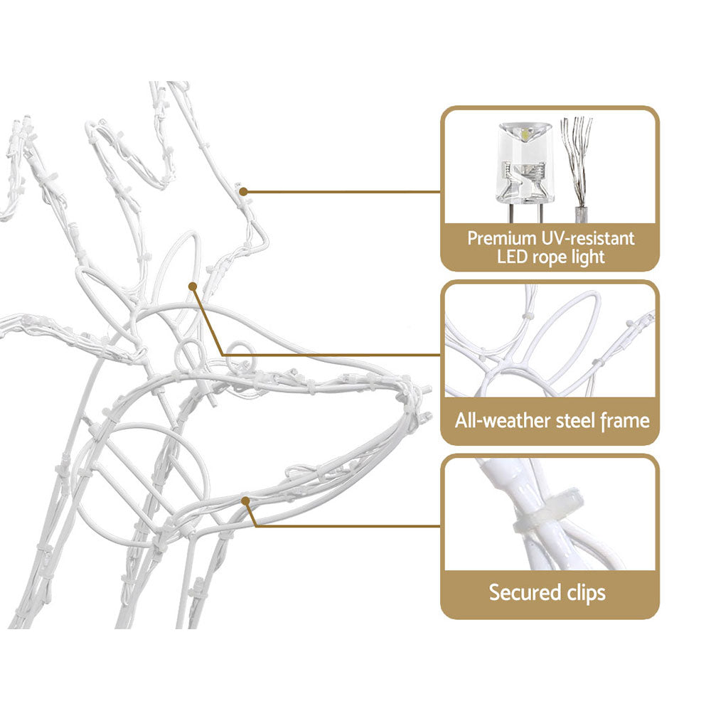 3PC Motorised Reindeer Christmas Motif Lights - Homecoze