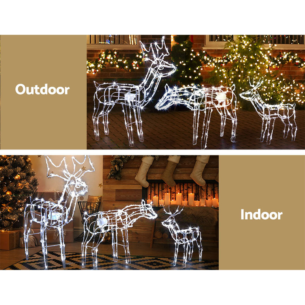 3PC Motorised Reindeer Christmas Motif Lights - Homecoze