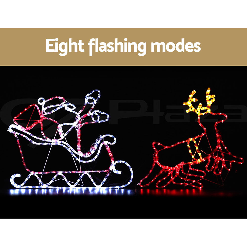 Sleigh and Reindeer Christmas Motif Lights LED - Homecoze