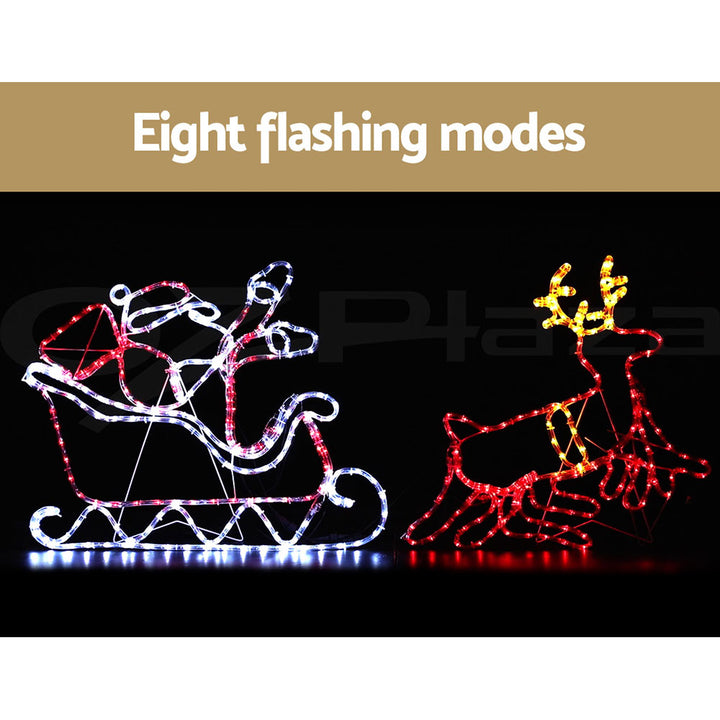 Sleigh and Reindeer Christmas Motif Lights LED - Homecoze