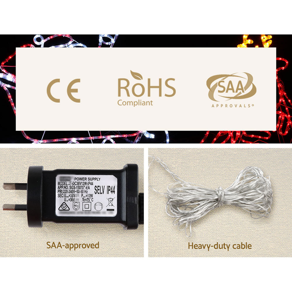 Sleigh and Reindeer Christmas Motif Lights LED - Homecoze