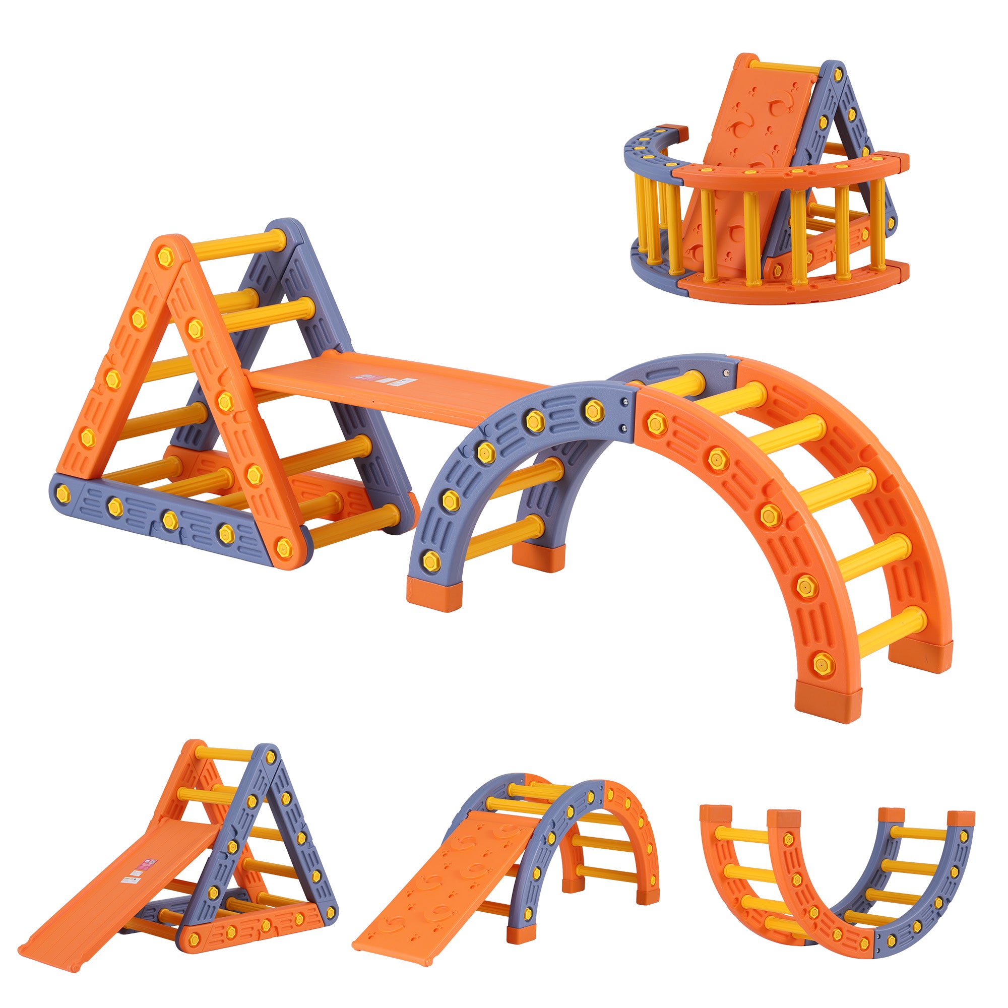 Kids Climbing Frame Set With Slide - Homecoze