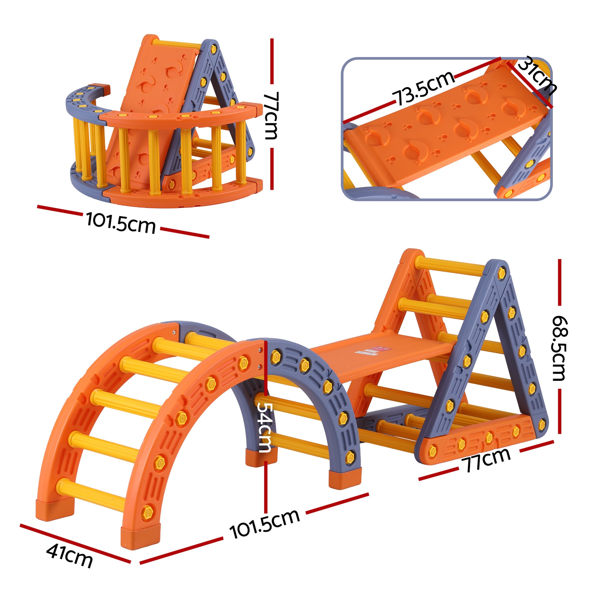 Kids Climbing Frame Set With Slide - Homecoze