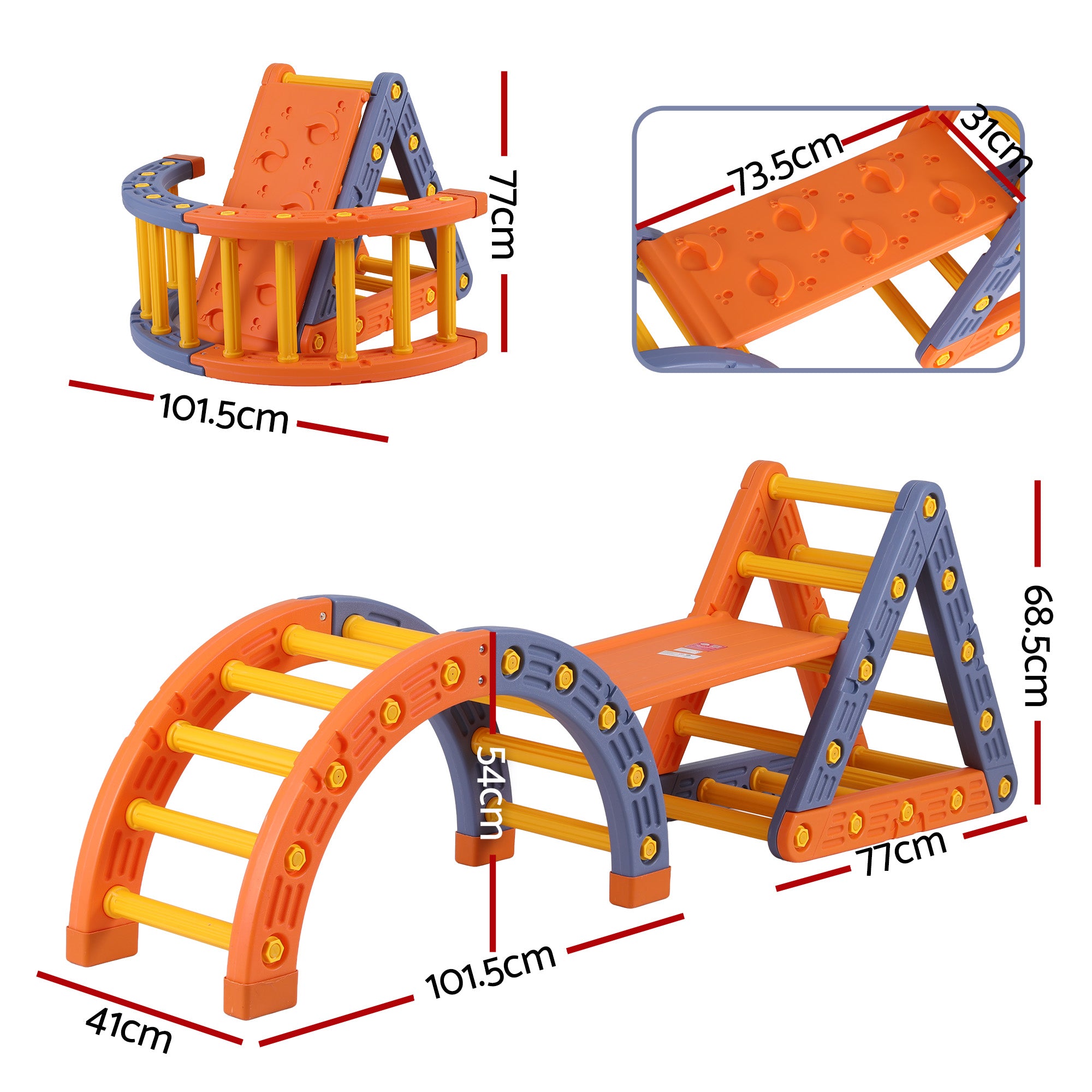 Kids Climbing Frame Set With Slide - Homecoze
