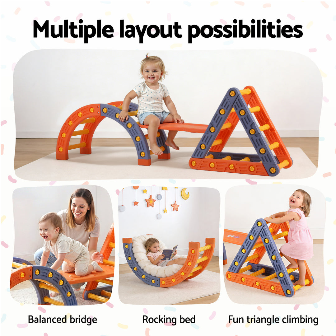 Kids Climbing Frame Set With Slide