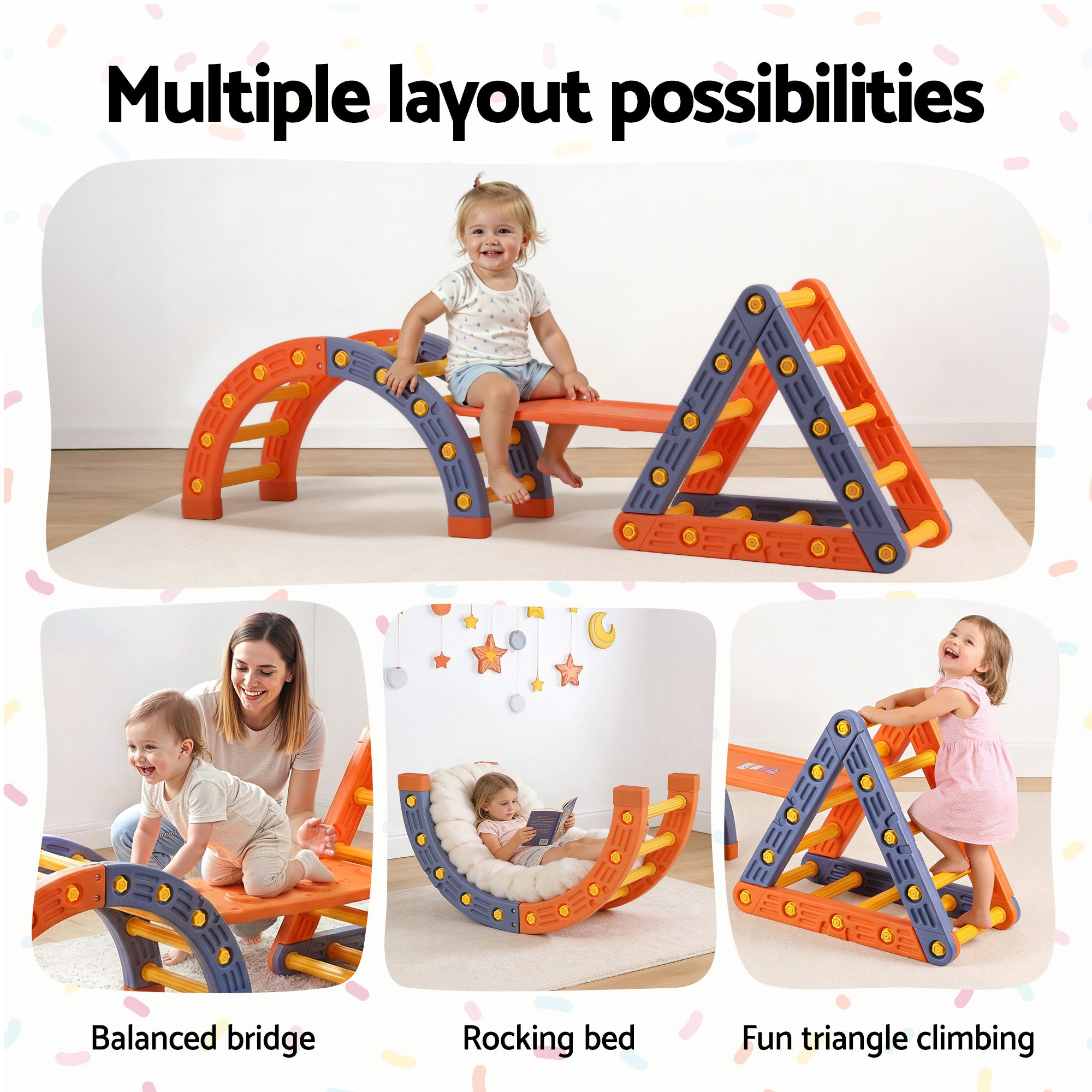 Kids Climbing Frame Set With Slide - Homecoze