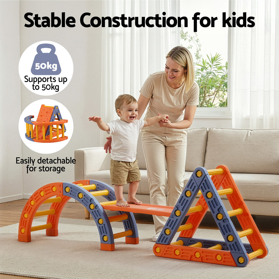 Kids Climbing Frame Set With Slide