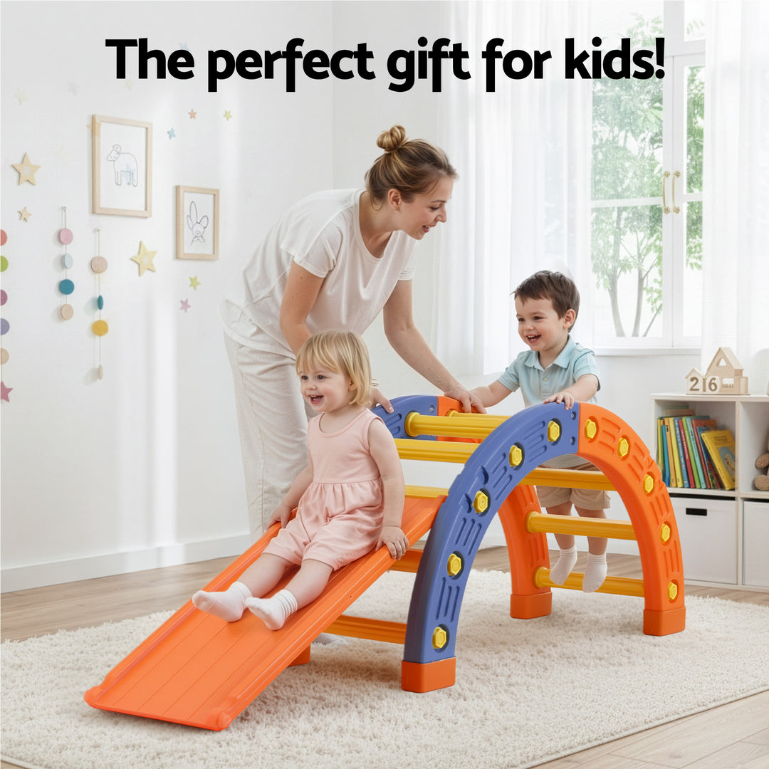 Kids Arch Climbing Frame Set With Slide