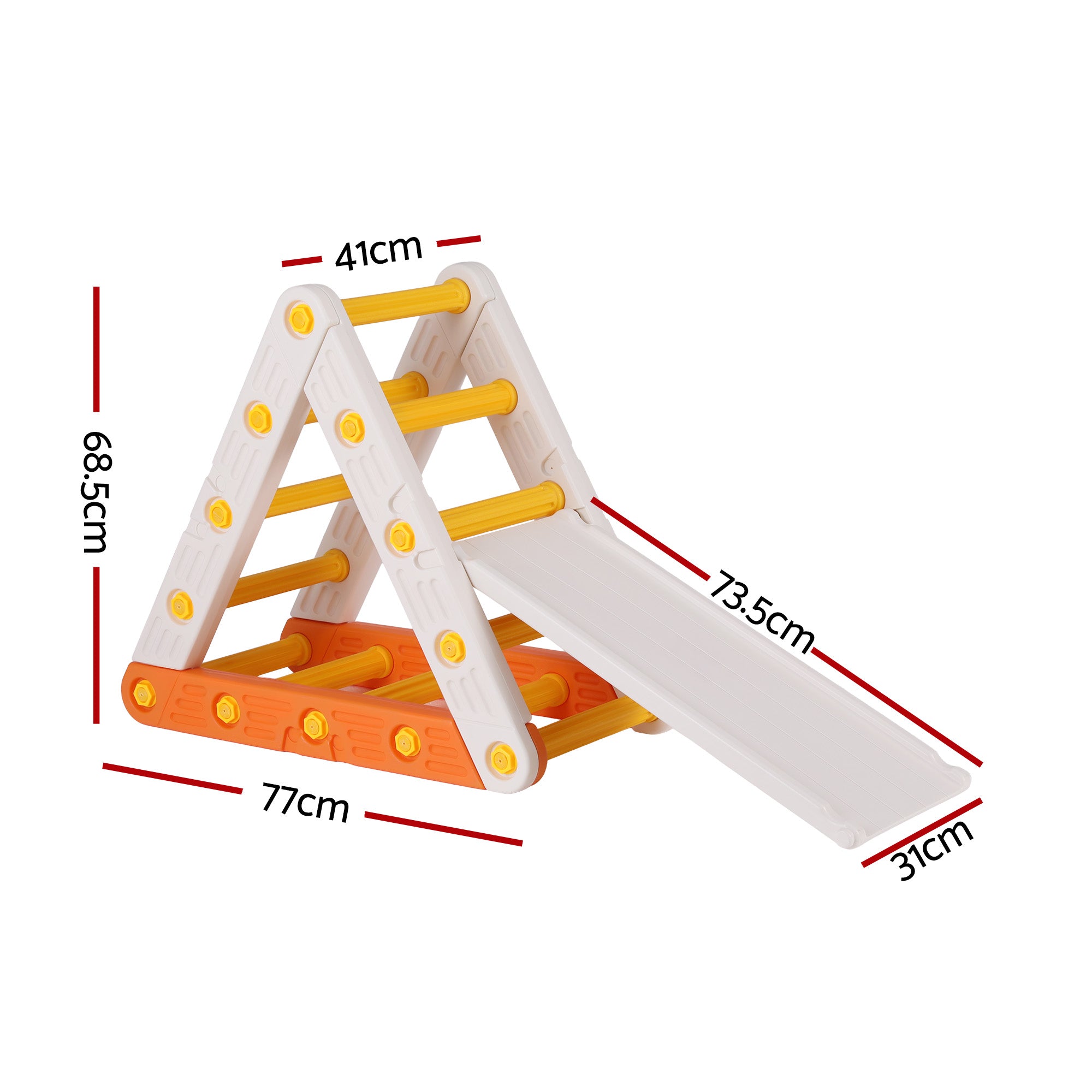 Kids Triangle Climbing Frame Set With Slide - Homecoze