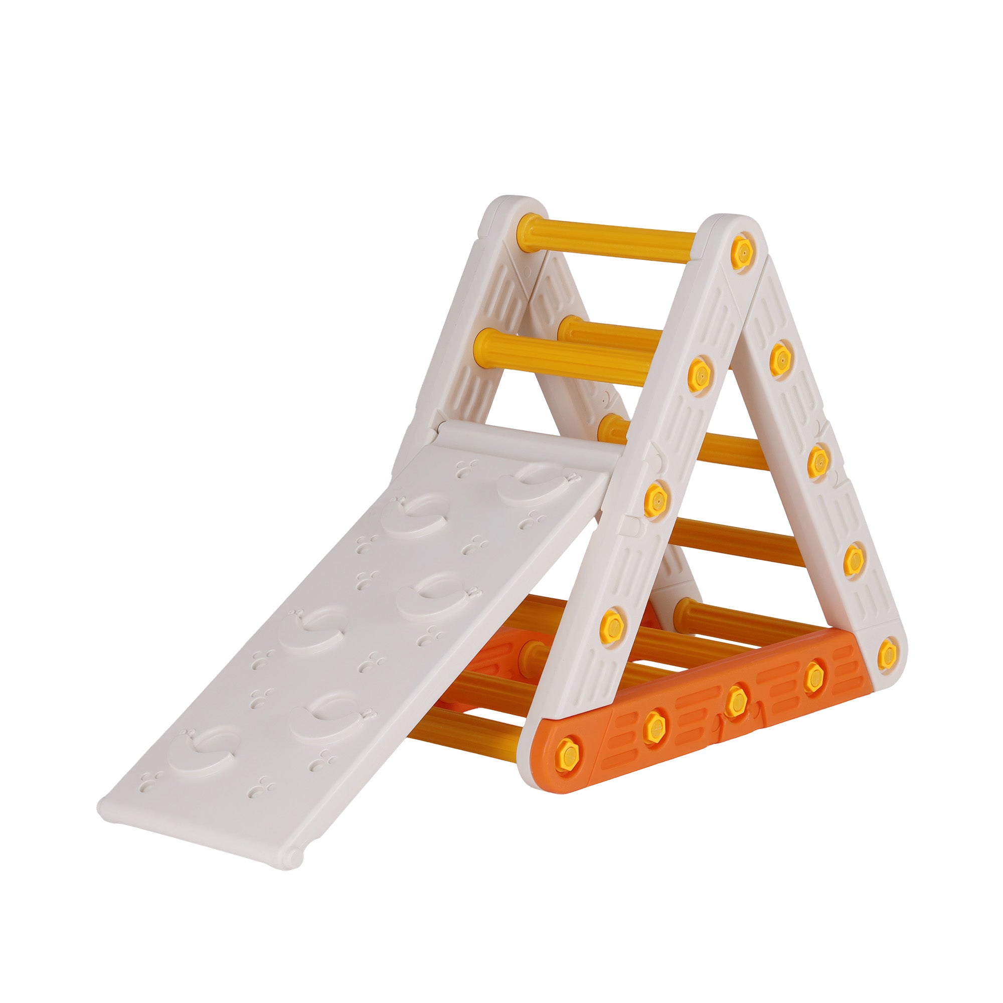 Kids Triangle Climbing Frame Set With Slide - Homecoze