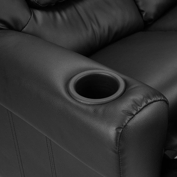 Kids Mini Double Sofa Chair Recliner - Black - Homecoze