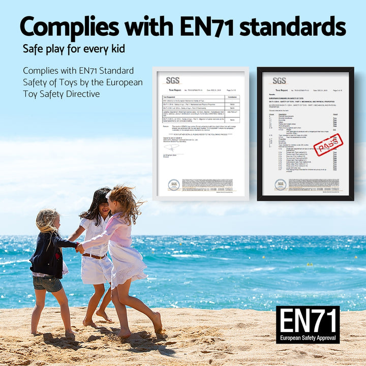 Keezi 5PCS Kids Table and Chairs Set Children Study Desk Furniture Plastic 4 Chairs - Homecoze