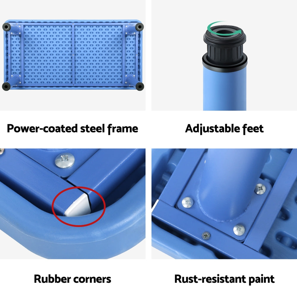 Keezi 5PCS Kids Table and Chairs Set Children Study Desk Furniture Plastic 4 Chairs - Homecoze