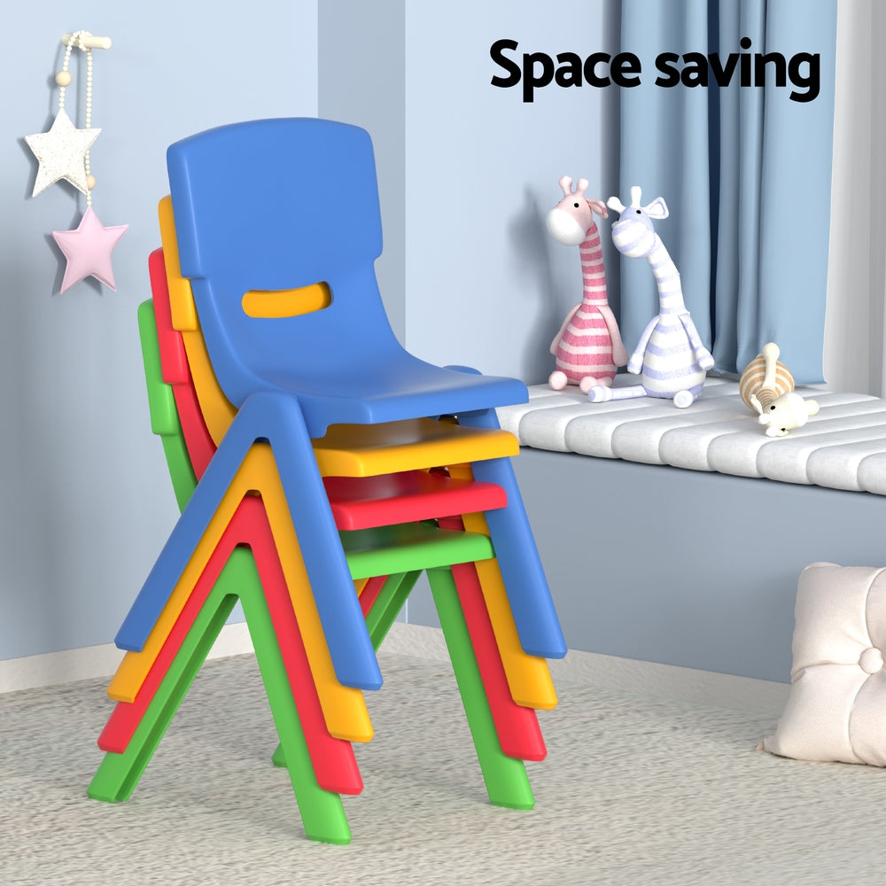 Keezi 5PCS Kids Table and Chairs Set Children Study Desk Furniture Plastic 4 Chairs - Homecoze